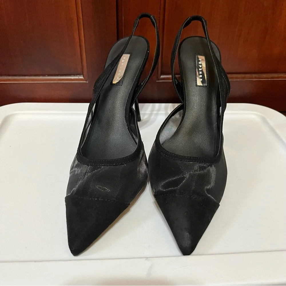 Topshop Mesh Slingbacks - Picture 3 of 6